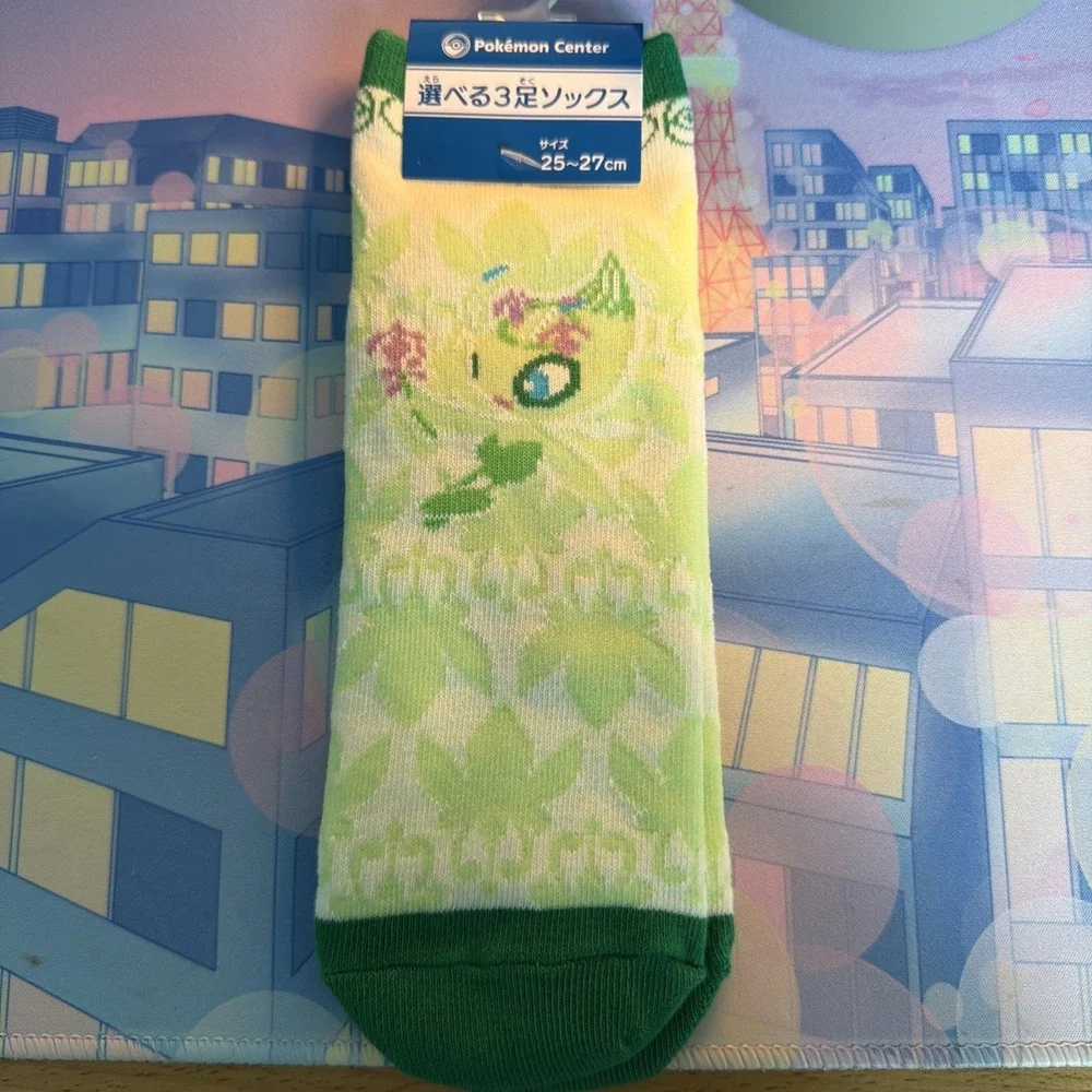 Pokemon Center Short Socks 25-27cm US Sz 7-9 Celebi Celebration Japan US Seller